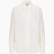 Áo blouse lụa Loro Piana nữ trắng